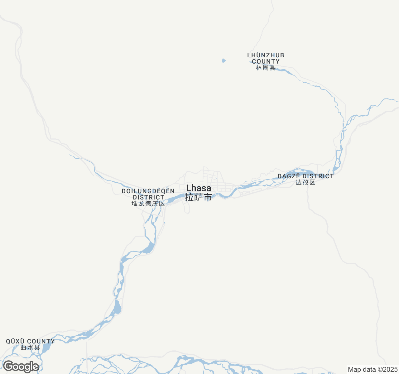 Map of Lhasa